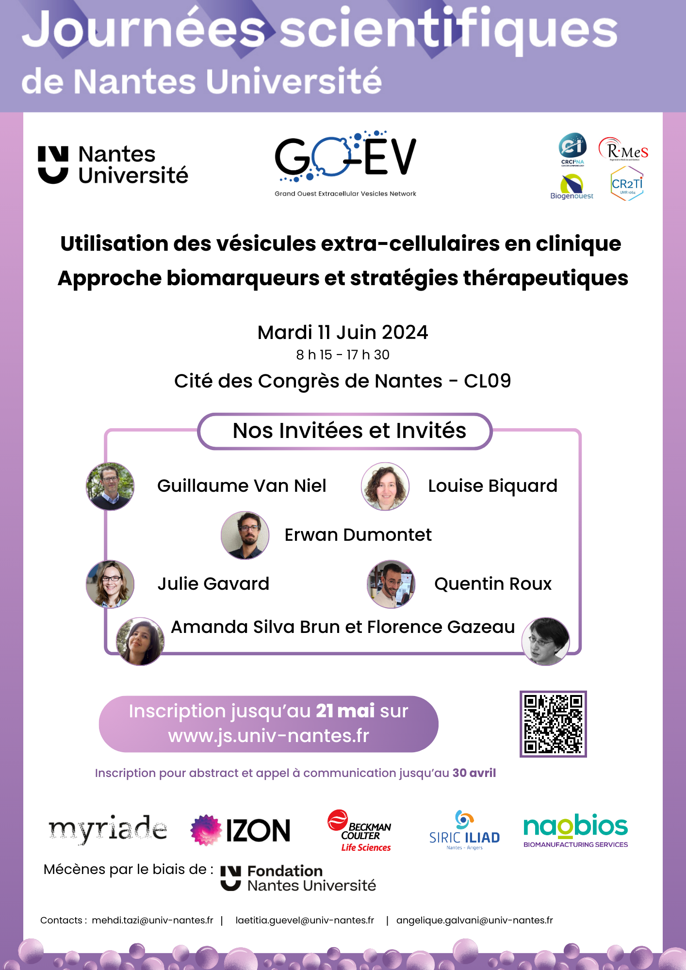 Présentation du colloque 09 aux Journées Scientifiques de Nantes Université